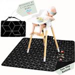 Premium,Baby Splat Mat for Under High Chair,51x51,Non-Slip Splash Mat,Washable/Waterproof Mat,Portable Play Mat for Baby Travel,Catchy High Chair Food Catcher, Spill Mat, Baby Feeding Essentials