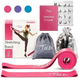 2-Pack Ballet Stretch Bands with Foot Mini Loop, Natural Rubber Dance Bands