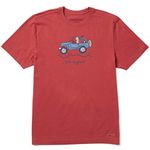 Life is Good Mens Crusher, Faded Red, Large