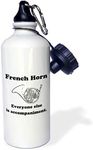 3dRose 7480_1 wb_123066_1 Water Bottle, White