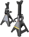 Torin AT43002AB-1 Double Locking Steel Jack Stands, 3 Ton (6,000 LBs) Capacity, Black, 1 Pair