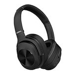 FORALL Active Noise Cancelling Headphones, Over Ear Wireless Bluetooth Headphones, Hi-Res Audio, Deep Bass Memory Foam Ear Cups, 40H Playtime for Travel Home Office - Black