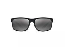 Maui Jim unisex-adult Pure Collection Pokowai Arch Sunglasses, Black Matte/Neutral Grey, M