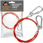 Xtremeauto Easy Quick Fit Breakaway Cable Carbine Threaded Hook Towing Caravan Trailer Trailer