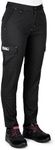 Black Hammer Womens Cargo Work Trousers Multi Pockets Elastic Waist Heavy Duty Triple Stitched Reinforcing Stress Point Endure Workwear (Size 22, 28" Leg) Black
