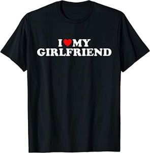 LeetGroupAU I Love My Girlfriend I Heart My Girlfriend I Love My GF ds906 T-Shirt (L) Black