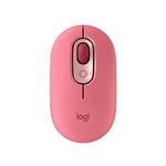 Logitech POP Mouse, Wireless Mouse with Customisable Emojis, SilentTouch Technology, Precision/Speed Scroll, Compact Design, Bluetooth, USB, Multi-Device, OS Compatible - Heartbreaker