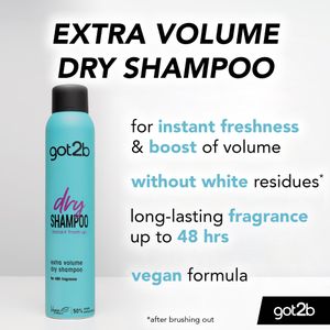 got2b Dry Shampoo Extra Volume 200ml – 24h Fragrance, Vegan