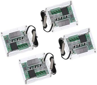 4 Pieces W1209 with Case 12V DC Digital Temperature Control Board Micro Digital Thermostat-50-110°C Electronic Temperature Control Module Switch with 10A Single Channel Relay and Waterproof Function