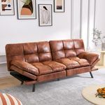 Hcore Couch, Convertible Futon Sofa Bed Sofabed, Brown