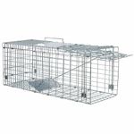 Elysian Cat Trap Live Cat Trap Easy One Door 31” Steel Rodent Cage Trap for Rabbits, Squirrels | Jungli Billi ka Pinjra – Silver Color Size 31" x 11.5" x 12"