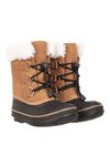 Mountain Warehouse Casual Toddler Adaptive Lace-Up Snow Boots - Snow Proof Shoes with Sherpa Lining and Round Laces, for Boys & Girls - for Winter, Skiing, Winter Sports Brown Kids Shoe Size 9 UK