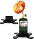 Portable Propane Heater for Camping Outdoor, Space Patio Heater with Control Valve Cordless, Windproof USB Lighter, 1lb Small Propane Foldable Gas Tank Holder