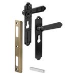 Prime-Line Products K 5063 Security Door Lever Set, Pull Handle, Black Dimpled