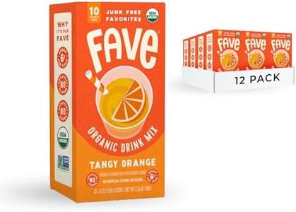 FAVE Tangy Orange USDA Organic Drink Mix, 120 Stick Case Pack