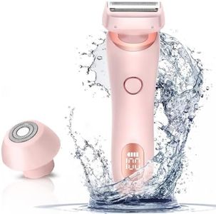 Electric Razors Shaver for Women, 2-in-1 Womens Electric Razor for Leg Arm Face, Cordless Bikini Trimmer for Women with Detachable Head, Painless,Wet & Dry,Pink