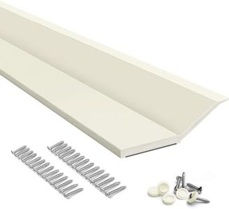 FOSLUOC Garage Door Seal Top and Sides Seal Strip Beige 34.4FT Rubber Weather Stripping Replacement Soft and Hard Composite, Weatherproofing Universal Sealing Professional. (Beige)