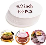 Topavatop Patty Paper Sheets for 4/4.5 Inch Burger Press | 500 pcs Round | Hamburger Maker Non-Stick Heat Resistant Circle Wax Parchment Paper Liege Waffle Keto chaffle Cookie Cake Bake