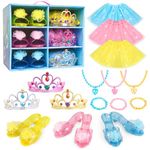 Meland Princess Dress Up for Girls,Princess Shoes with Skirts,Princess Toys for Girls Age 3,4,5,6 Gift for Birthday Christmas