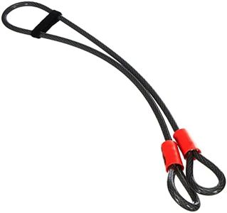 Kryptonite Kryptoflex Cable with Double Loop Bike Lock Security, 10mm x 120cm, Silver/Orange