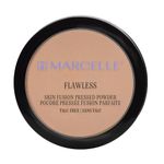 Marcelle Flawless Skin Fusion Pressed Powder, Medium Beige, Talc-Free, Natural Matte Finish, Silky Texture, Hypoallergenic, Fragrance-Free, Cruelty-Free, Paraben-Free, Non-Comedogenic, Mineral Oil-Free, 7 g