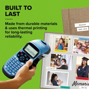 Dymo LetraTag LT-100H Handheld Label Maker Starter Kit – Plastic, Paper & Clear Tape