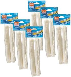 Hartz Dentist’s Best DentaShield 8” Rawhide Chew [12 Units] - 80% Less Tartar - Healthy Gums - Fresh Breath - Beef Flavor - Dental Care for Dog – Pack of 12 Retriever Rolls for Large Dogs (6x2 Rolls)