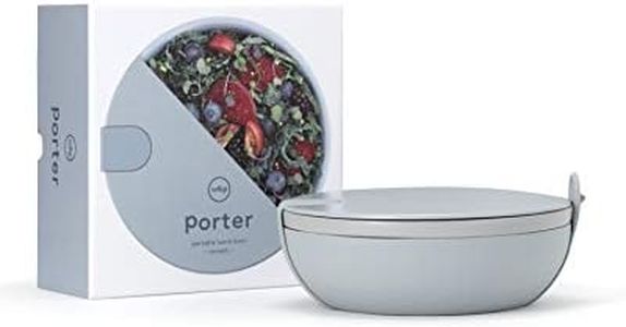 W&P WP-PBC-CM Ceramic Porter Bowl Lunch Container, Food Storage, Bento Box, Meal Prep, Airtight, Microwave and Dishwasher Safe Ceramic 1 L Slate