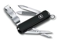 Victorinox Nailclip 580, Swiss Made, 8 Functions, Nail File, Nail Clipper, Blade, Scissors, Black