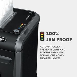 Fellowes 18-Sheet Cross Cut Paper Shredder – Jam Proof, 34L Bin, Black