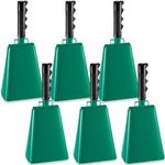 Kigley 6 Pcs Metal Cowbells with Ha