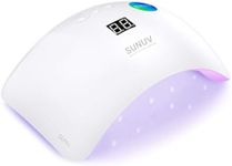 SUNUV SUN8 UV Light for Nails, UV LED Nail Lamp with 3 Timer Settings, Auto Sensor LCD Display Compatible with All Gel Polish Pink