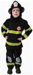 Award Winning Deluxe Fire Fighter Dress Up Costume Set and Helmet - Medium 8-10