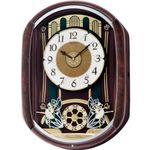 Seiko QXM297B 12-Melodies and 14-LED Lights Melody in Motion Wall Clock, Beige