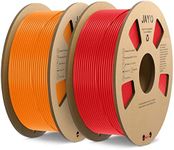 JAYO PLA 3D Printer Filament, 3D Printing PLA Filament 1.75mm, Dimensional Accuracy +/- 0.02mm, Neatly Wound Filament, 1.1KG Spool, 2 Individual Vacuum Packs, PLA 2.2KG Total, Red+Orange
