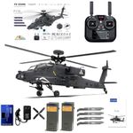 ROUASD YU Xiang F11-S AH64 RC Helicopter for AH64 Apache, 1/32 Scale 2.4G 6CH 6-Axis Gyro 6G/3D GPS Stabilization Remote Control Military Aircraft Toys for Adults - RTF GPS Smart Version