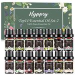 Hyppry Floral Essential Oils Fragrance Oils Set 14 x 5 ML, Premium Aromatherapy Scented Oils for Diffusers for Home - Lavender, Rose, Freesia, Ylang-Ylang, Jasmine, Chamomile, Neroli, Cherry Blossom