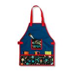 Echo Boomers Space Print Multipurpose Kids Waterpoof Washable Apron with 4 pockets for Cooking, Art Painting and School (3 to 6 yrs- 18x15)