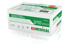 Elimedical Veterinary Syringe U-100 0.3ml 31g x 5/16" 100pcs/box 03V3108B