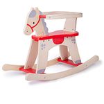 Bigjigs Toys, Wooden Rocking Horse, Wooden Toys, Rocking Horse For 1, 2, 3 Year Olds, Toddler Toys, Baby Rocker, Baby Toys, Baby Rocking Horse