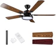 DELight 52" Wood Ceiling Fan with L