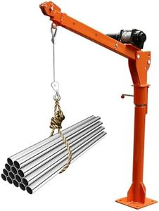 AGULIUM Truck-Mounted Crane Hoist 1100lbs Capacity Lifting Height Angle Adjustable 360°rotatable Base Pickup Truck Jib Cranes with Electric Winch and Remote Control