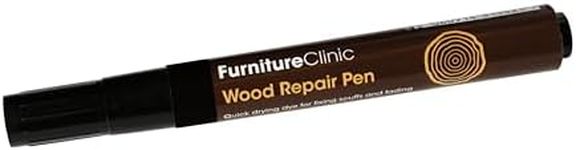 Furniture Clinic Wood Repair Pen (Black) - Wood Scratch Repair - Quick Drying - Furniture Touch-Up Marker - for All Types of Wood