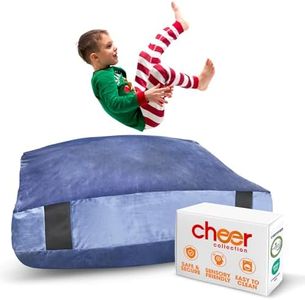 Cheer Collection Sensory Crash Pad for Kids, Crash Mat for Kids and Adults with Washable Cover, Crash Pillow, Landing Pad, Giant Bean Bag with Vent Holes, 5’ x 5’ Feet
