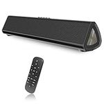 OWAIZU Compact Soundbar for TV PC 16-Inch Wired & Wireless Bluetooth Sound Bar Speakers Mini Home Theater Surround Remote Control,Supports Optical/AUX/Coax/USB Stick Input