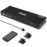 TESmart HDMI Switch 16 Port, 16x1 4K@60Hz HDMI Switcher, EDID Emulator, RS232/LAN Port, HDCP 2.2, Auto Scan, Auto Detection, 16 In 1 Out Switch for 16 Computers with Rack Ears and IR Remote