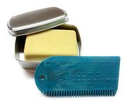 Eco Surf Board Wax, Comb, Storage Tin & Sticker 100% Reclaimed Marine Waste Plastic (Tie Dye)