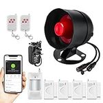 House Alarms System WiFi Door Window Sensor Alarm System | Home Security Systems Anti-theft 120DB Alarm | Smart Magnetic Sensor Alarm with Free Notification APP Control &Remote Control for Garage Shed