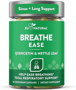 Breathe Inhaler Support Supplement – Sinus, Lungs, Open & Clear Airways – Seasonal Nasal Health, Bronchial Wellness, Healthy Chest – Quercetin, Vitamin D, Bromelain Pills – 60 Vegetarian Soft Capsules