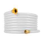 Camco TastePURE 25-Ft - RV Drinking Water Hose - Contains No Lead, No BPA & No Phthalate - Features Reinforced Design & Crafted of PVC - 1/2” Inside Diameter, Made in The USA (22735)